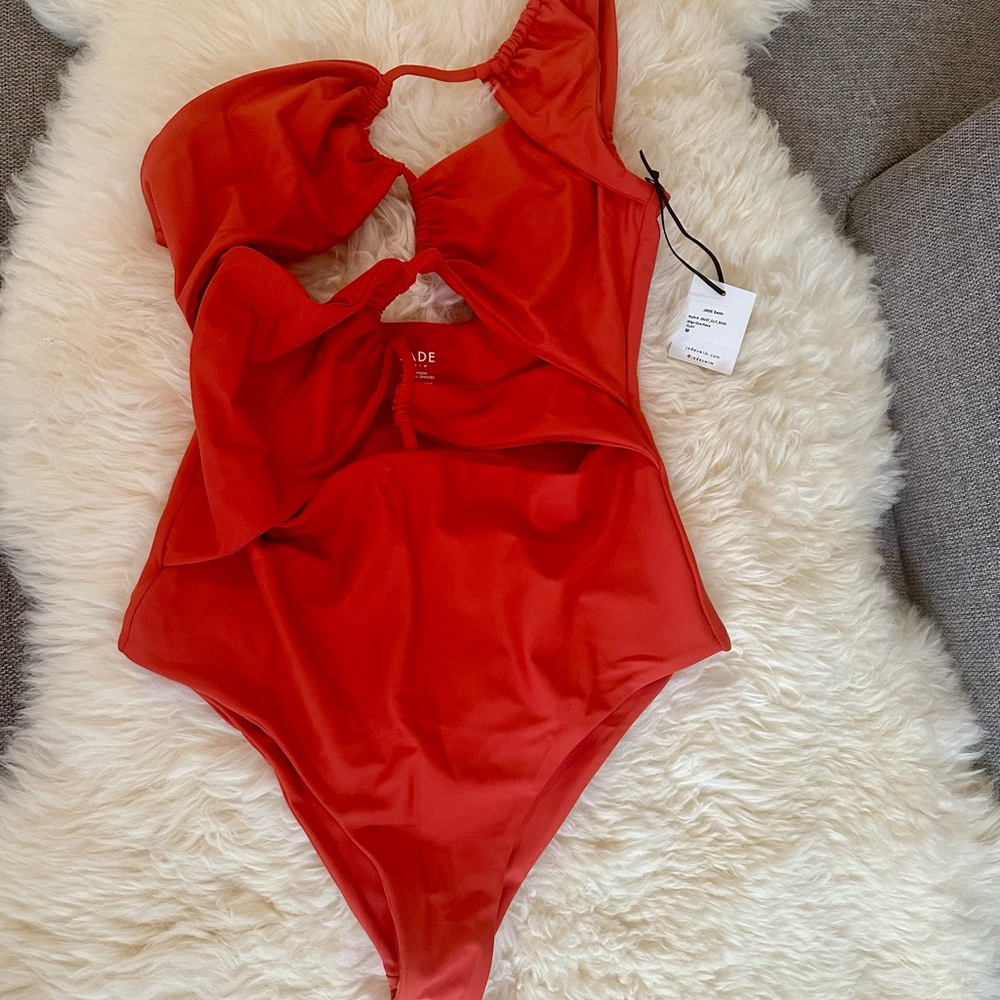 JADE Swim Coral One-Piece Designer Swimsuit